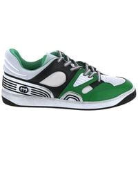 Gucci - Basket Panelled Sneakers - Lyst