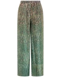 Pierre Louis Mascia - Silk Pants With Floral Print - Lyst