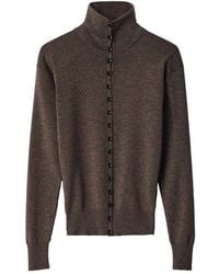Lemaire - Buttoned Wool Top Sweater - Lyst