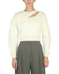 Alexander McQueen - Cropped Sweatshirt - Lyst