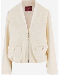 Gucci - Checked Cotton Tweed Jacket - Lyst