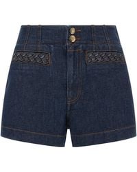 Zimmermann - Cotton Bermuda Shorts - Lyst