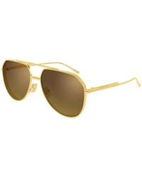 Bottega Veneta - Sunglasses Aviator Full Rim, Frame And With Mirror Lens Bv1465S004 - Lyst
