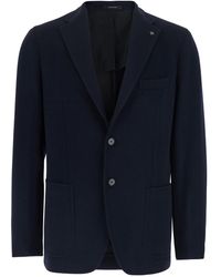 Tagliatore - Jacket Single-Breasted Wool Blazers - Lyst