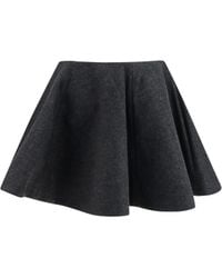 Ganni - Wool Peacoat Skirt - Lyst