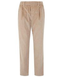 Brunello Cucinelli - Cotton Relaxed Trousers - Lyst