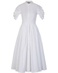 Alexander McQueen - Organic Cotton Midi Dress - Lyst