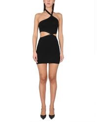 T By Alexander Wang - Asymmetrical Neckline Fitted Mini Dress - Lyst