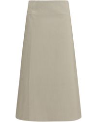 Rier - Bonded Cotton Skirt Fog Wr - Lyst