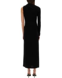 Courreges - Long One-Shoulder Dress Viscose - Lyst
