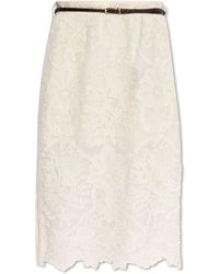 Zimmermann - Laced Belted Midi Skirt - Lyst