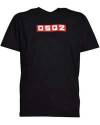 DSquared² - D2 Logo Patch Crewneck T-Shirt - Lyst