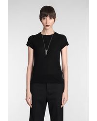 Rick Owens - Cropped Level T T-shirt In Black Viscose - Lyst