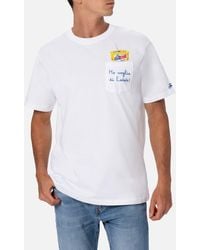 Mc2 Saint Barth - Cotton T-Shirt Austin With Estathé Embroidery Estathe Special Edition - Lyst
