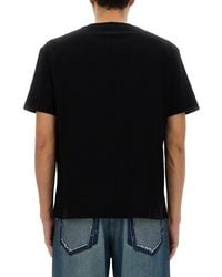 3.PARADIS - Crystal Logo T-Shirt Cotton T-Shirts - Lyst