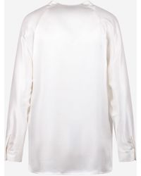 Vince - Silk V-Neck Shirt - Lyst