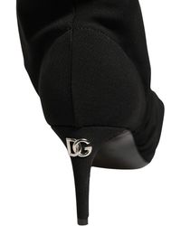 Dolce & Gabbana - Stretch Socks Heels Ankle Boots Shoes Elastane Nylon Viscose - Lyst