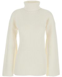 TOTEME - High Neck Wool Jumper Tops - Lyst