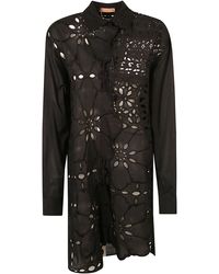 Ermanno Scervino - Floral Perforated Oversized Shirt - Lyst