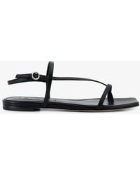 Aeyde - Ella Flat Leather Sandals - Lyst
