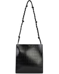 Jil Sander - Medium 'tangle' Black Leather Crossbody Bag - Lyst