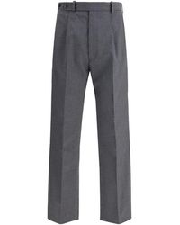 Prada - Gray Wool Oves Aries Dress Pants - Lyst
