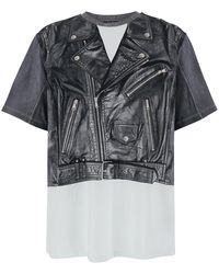 Balmain - And Layered Design Crewneck T-Shirt Cotton T-Shirts - Lyst