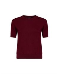 Max Mara - Burgundy Knit Smmgiulietta Basic Top - Lyst