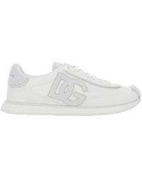 Dolce & Gabbana - Low Top Sneakers With Maxi Logo On The Side And Logo Patch On The Tongue - Lyst