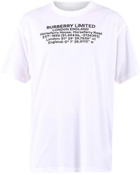 Burberry - Text Print T-shirt - Lyst