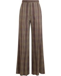 Vivienne Westwood - Palazzo Pants Checked Viscose Wide-Leg Trousers - Lyst