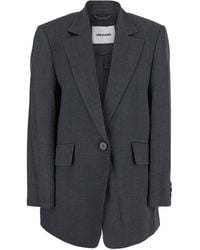 Low Classic - Oversize Single-Breasted Jacket With Notched Revers - Lyst
