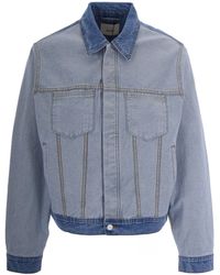 Arte' - Giubbino Inside Out Denim Bleach - Lyst