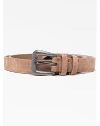Brunello Cucinelli - Tea Suede Leather Belt - Lyst