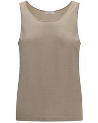 Brunello Cucinelli - Beige Cashmere Tank Tops - Lyst