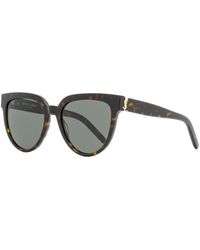 Saint Laurent - Oval Sunglasses Sl M28 004 54Mm Ysl Plastic (Acetate) - Lyst