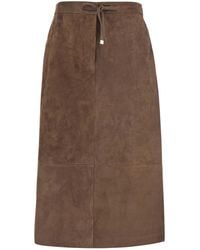 Max Mara - Midi Skirt Gazza Suede - Lyst