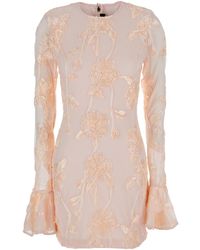 ROTATE BIRGER CHRISTENSEN - Mini Dress With Flared Sleeves - Lyst