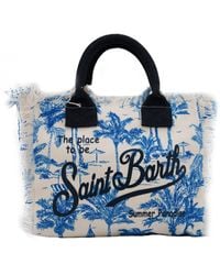Mc2 Saint Barth - Colette Saint Beach Cotton Canvas Shopper - Lyst