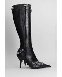 Balenciaga - Le Cagole Leather Boots - Lyst