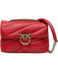 Pinko - Borsa Love Puff Baby Rosso Rio Antique - Lyst