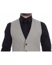 Dolce & Gabbana - Dolce & Gabbana Silk Blend Dress Vest - Lyst