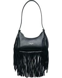 Patrizia Pepe - Borsa Frange Nera - Lyst