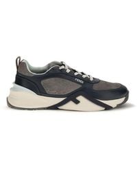 Fendi - Calf Leather Bos Taurus Athletic Sneakers - Lyst