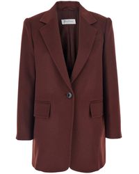 Max Mara - Single-Breasted Wool Jacket Blazers - Lyst