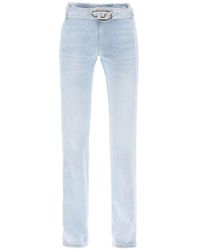 DIESEL - D-Ebbey Belted Flared Jeans - Lyst