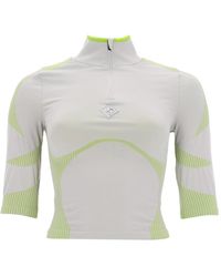 CASABLANCA - Top With Logo Polyamide Polyester Elastane Tops - Lyst