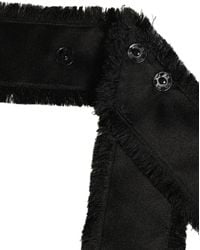 Dolce & Gabbana - Black Velvet Wrap Around Tie Cintura Belt - Lyst