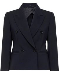 Max Mara - Stretch Canvas Mxmdorico Cropped Blazer<Br - Lyst