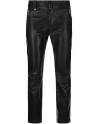Alexander McQueen - Leather Biker Trousers In - Lyst
